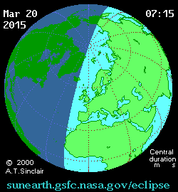 Сонячне затемнення 2015 відбудеться в п'ятницю 20 березня