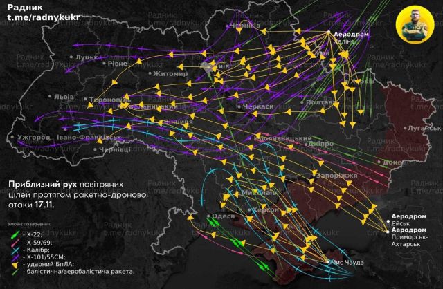 Повітряні Сили: Збито 144 повітряні сили — 102 ракети та 42 БпЛА