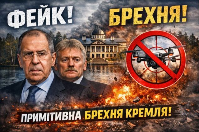 Російська історія про «спробу України вбити Путіна» дроновою атакою на резиденцію у Валдаї — це груба й примітивна брехня, зшита білими нитками.