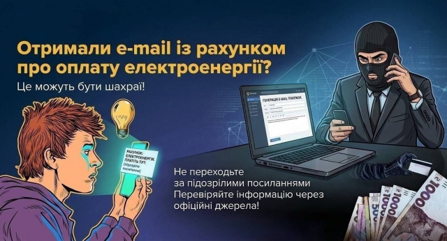 Шахраї розсилають фальшиві рахунки за електроенергію: як розпізнати і не втратити гроші